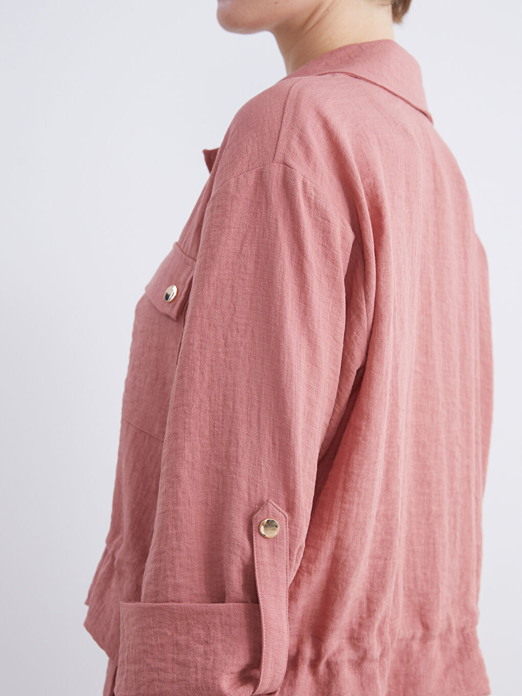 Оверсайз Добби Женская Рубашка-2