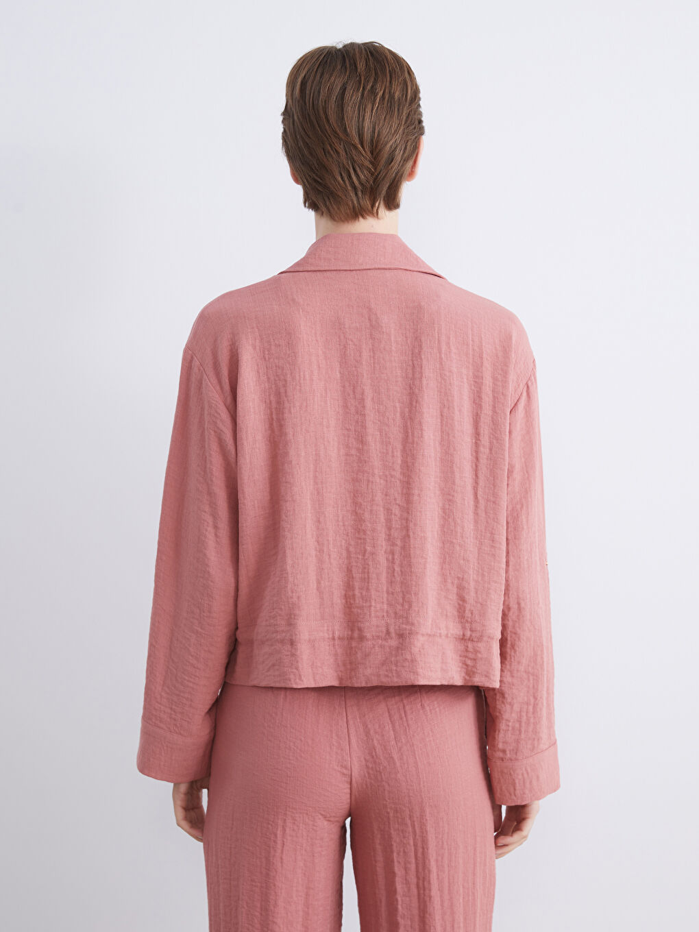 Оверсайз Добби Женская Рубашка-3