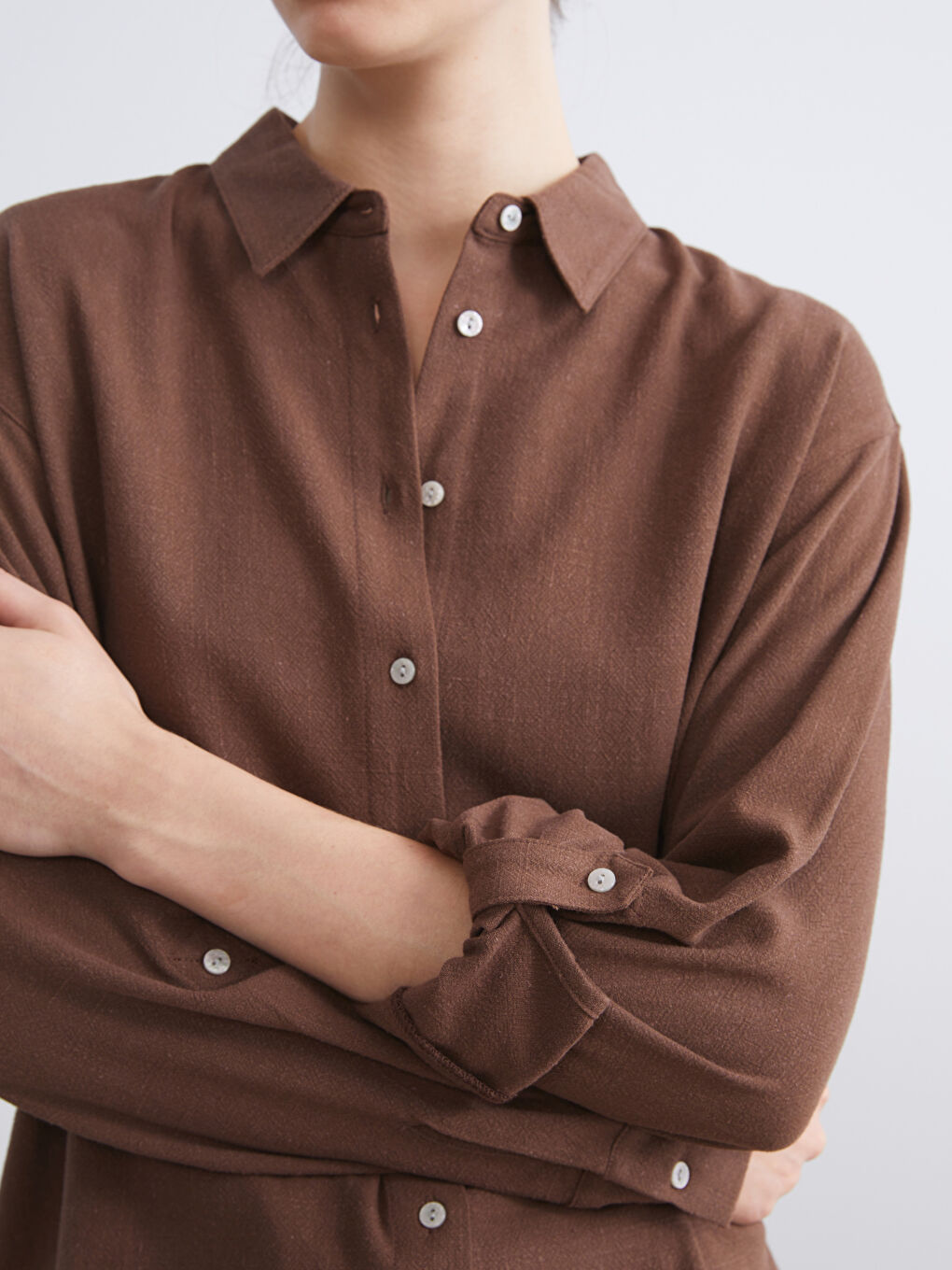 Linen Blend Women's Shirt-2