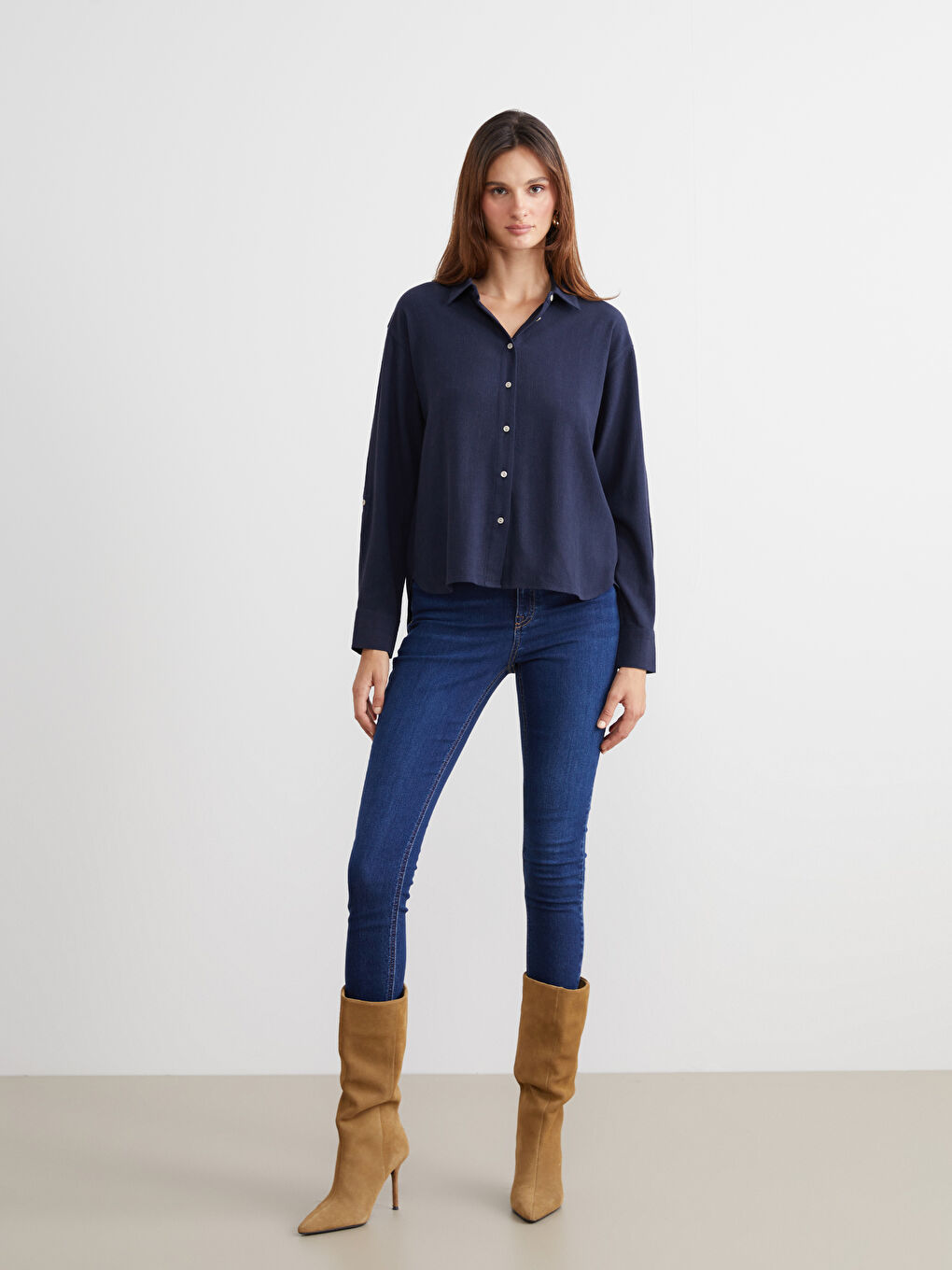 Linen Blend Women's Shirt-1