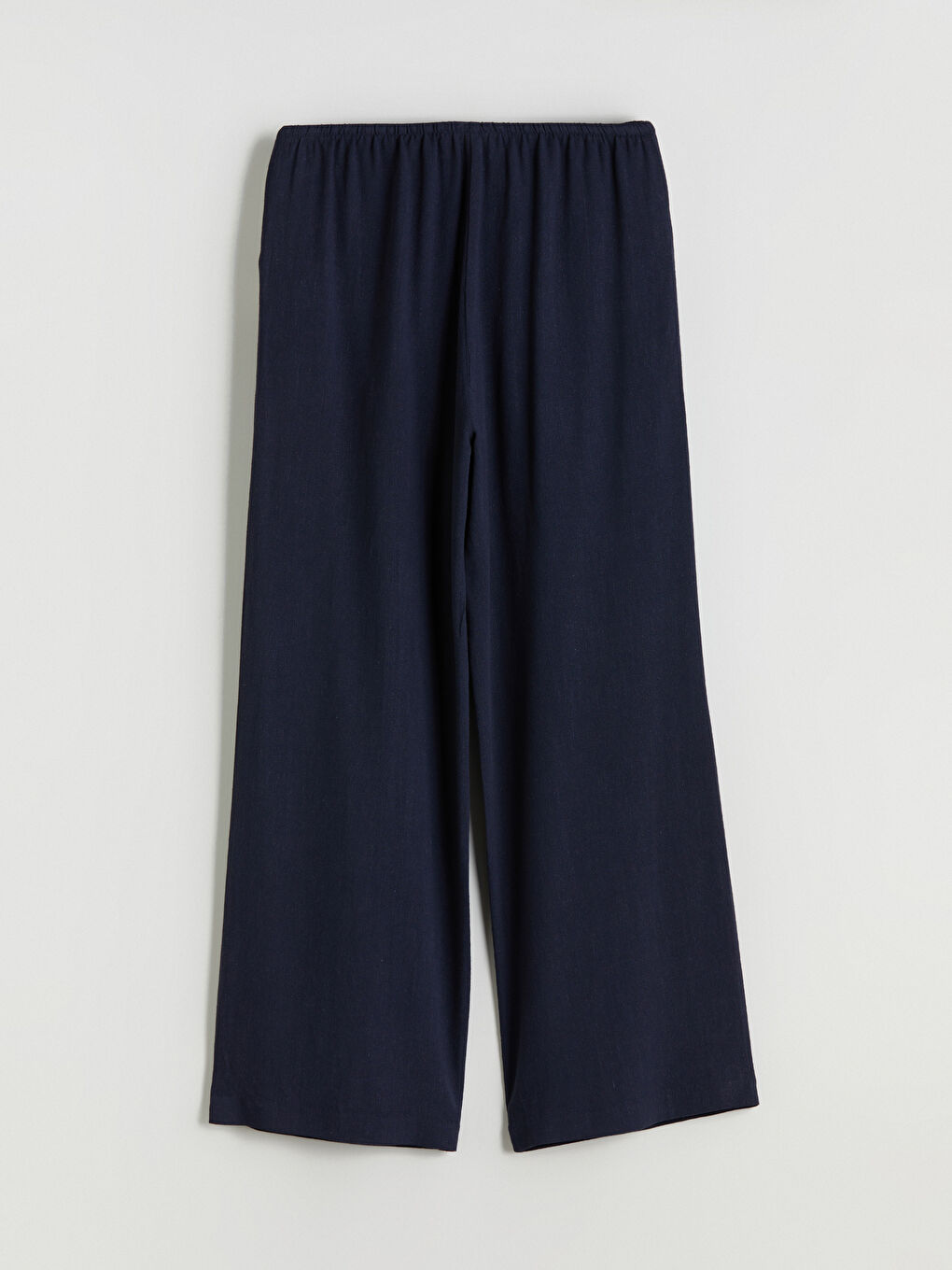 Women's Elastic Waist Linen Blend Trousers-5