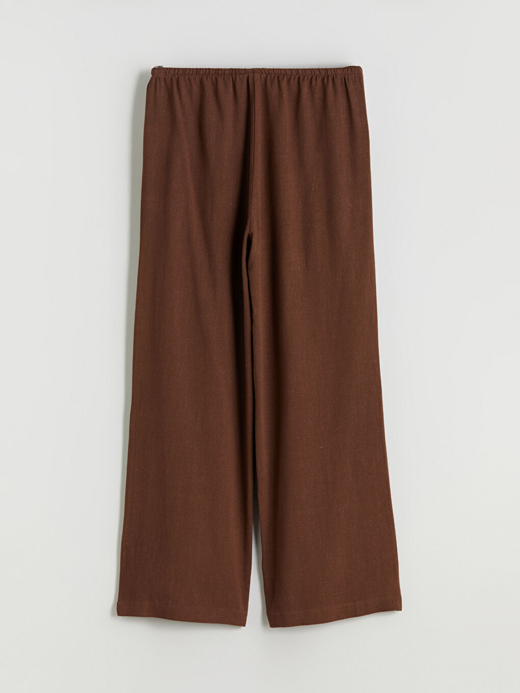 Women's Elastic Waist Linen Blend Trousers-5