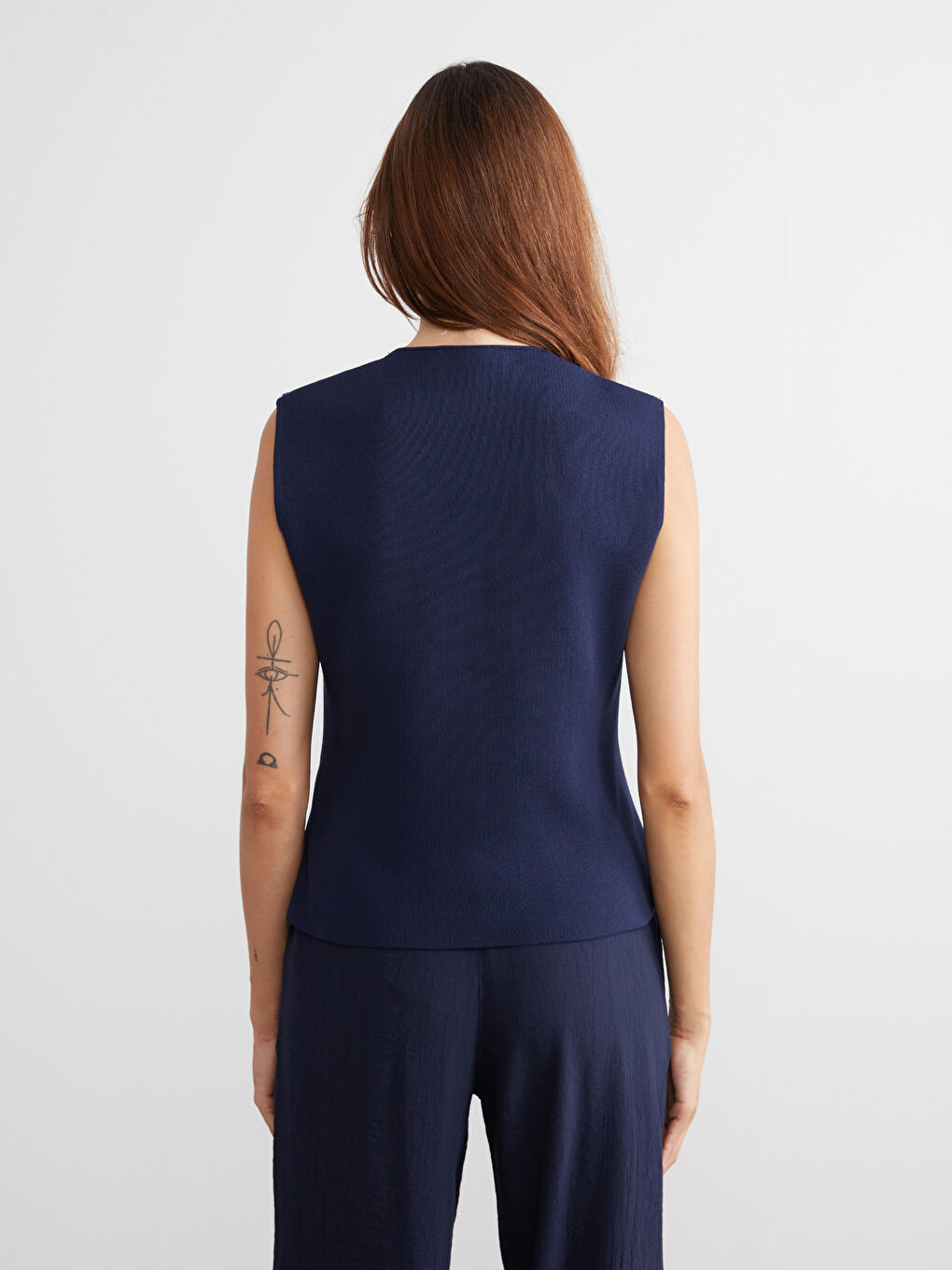 LCW Vision V Neck Women's Knitwear Waistcoat -W5K161Z8-HRC