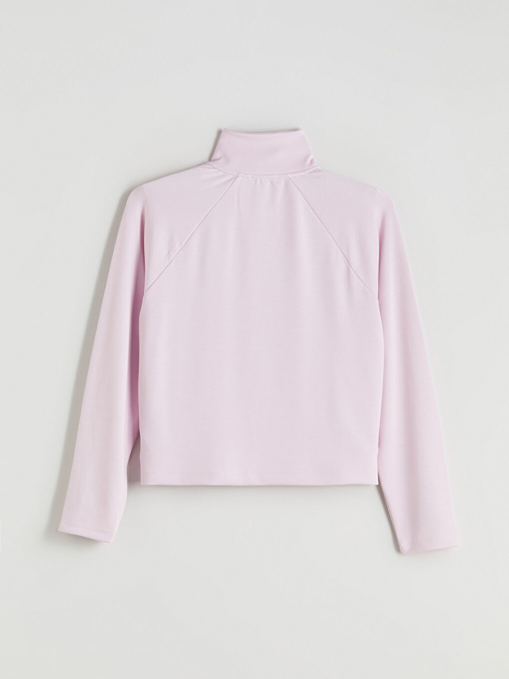 Pembe Dik Yaka Oversize Kadın Sweatshirt-5