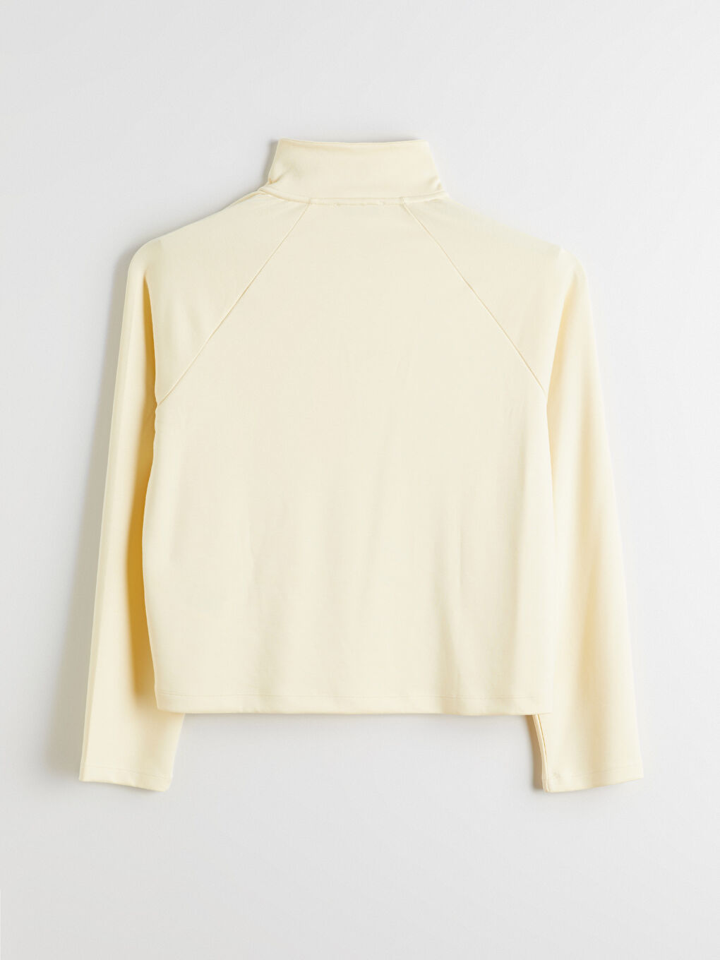 Sarı Dik Yaka Oversize Kadın Sweatshirt-17