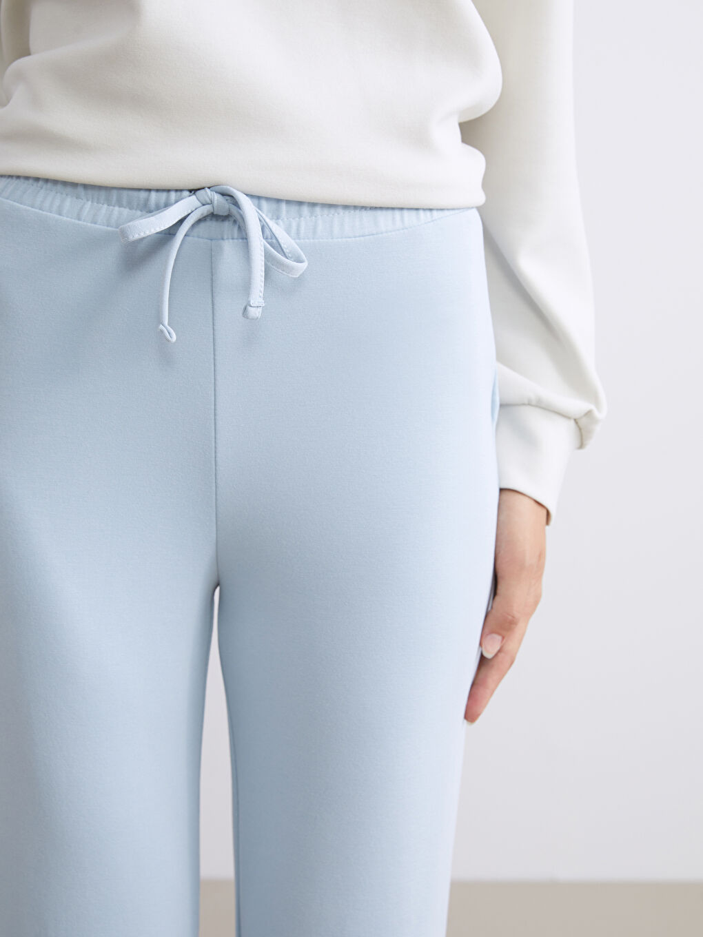 Mavi Beli Lastikli Kadın Eşofman Altı-8