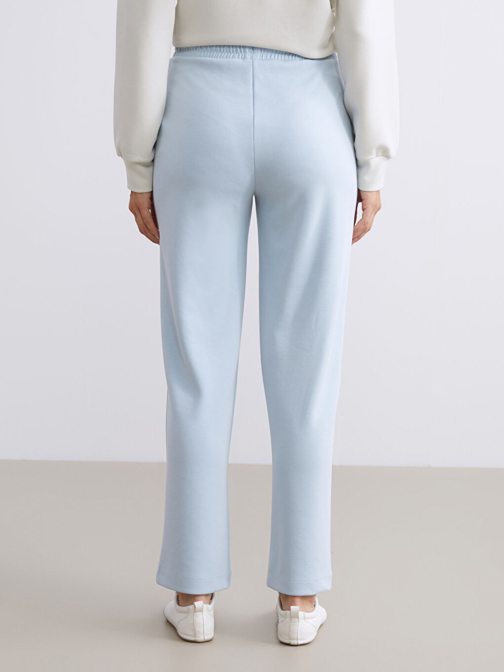 Mavi Beli Lastikli Kadın Eşofman Altı-11