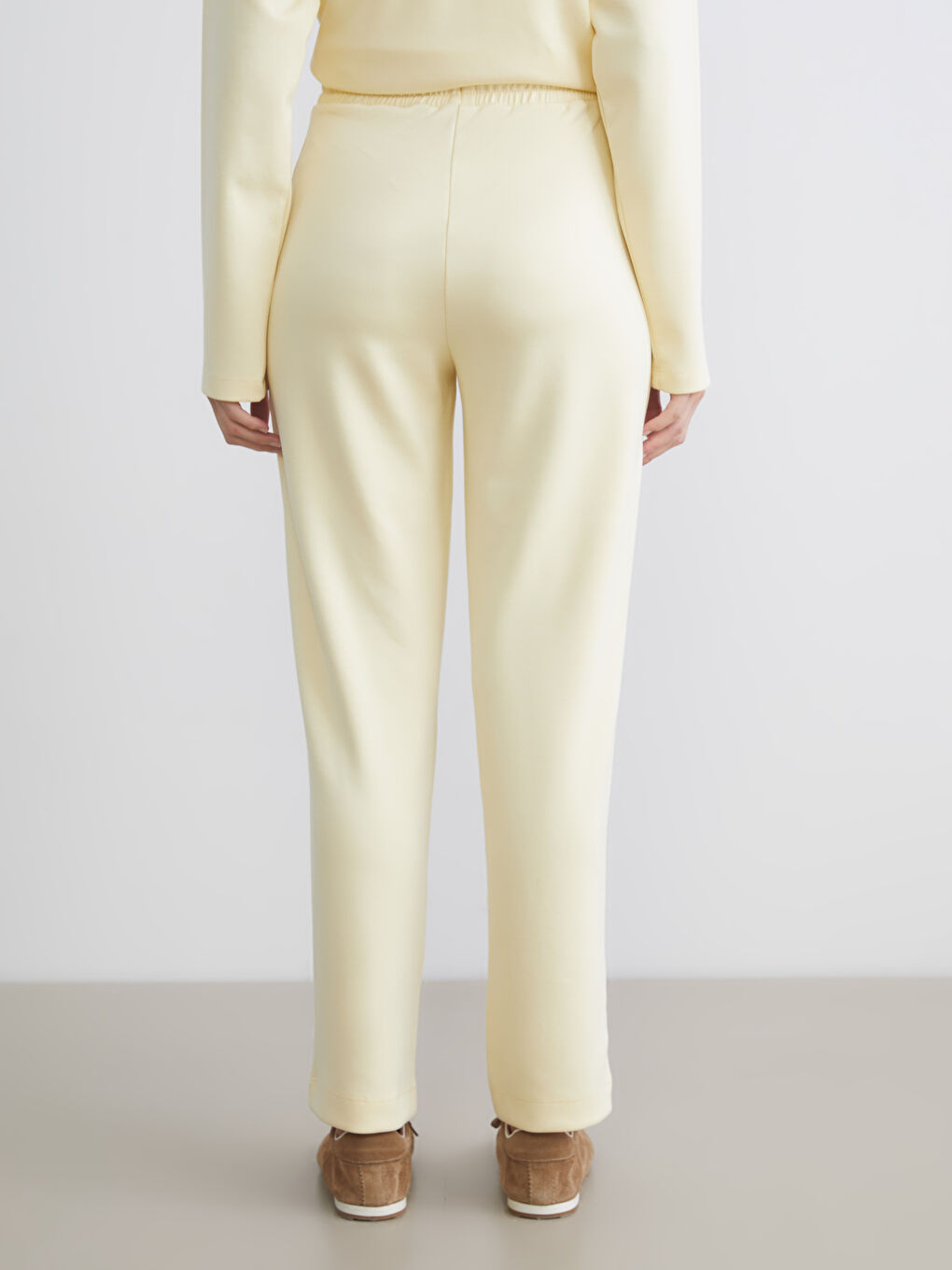 Sarı Beli Lastikli Kadın Eşofman Altı-11