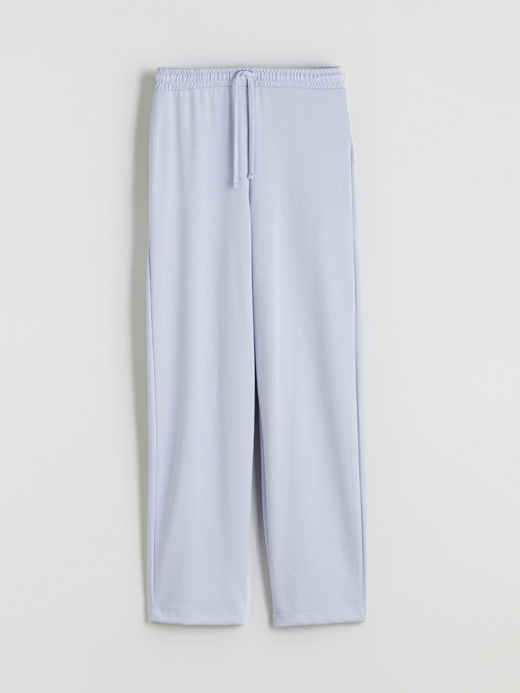 Lila Beli Lastikli Kadın Eşofman Altı-4