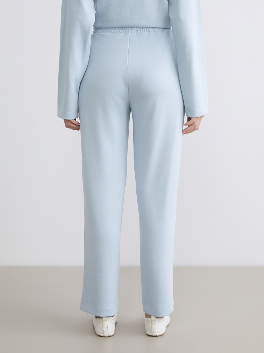 Mavi Beli Lastikli Kadın Eşofman Altı-10