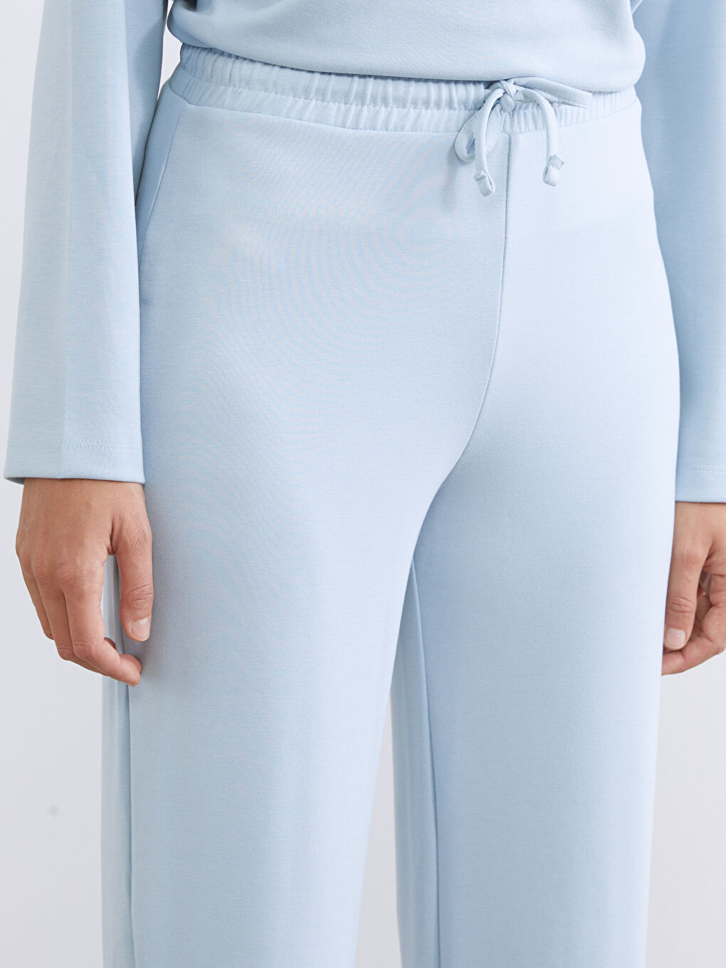 Mavi Beli Lastikli Kadın Eşofman Altı-6