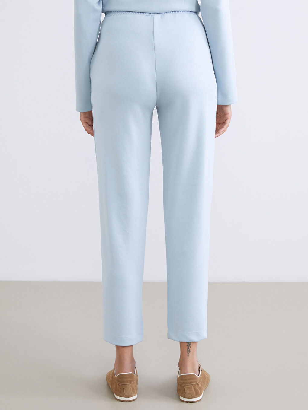 Mavi Beli Lastikli Kadın Eşofman Altı-9