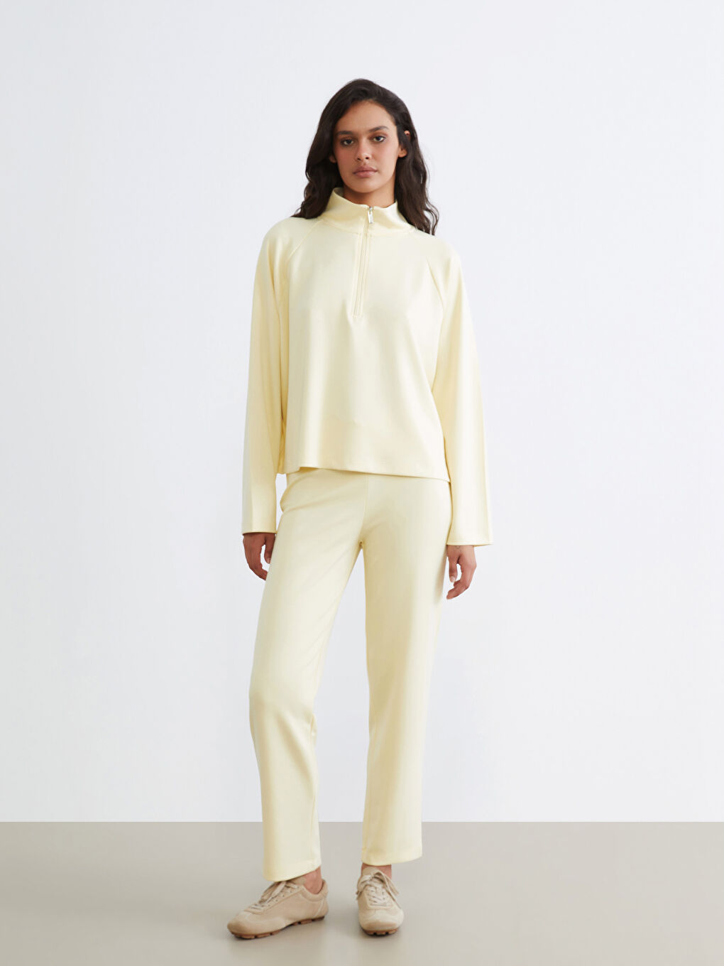 Sarı Beli Lastikli Kadın Eşofman Altı-2