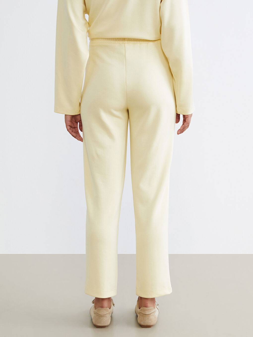 Sarı Beli Lastikli Kadın Eşofman Altı-9