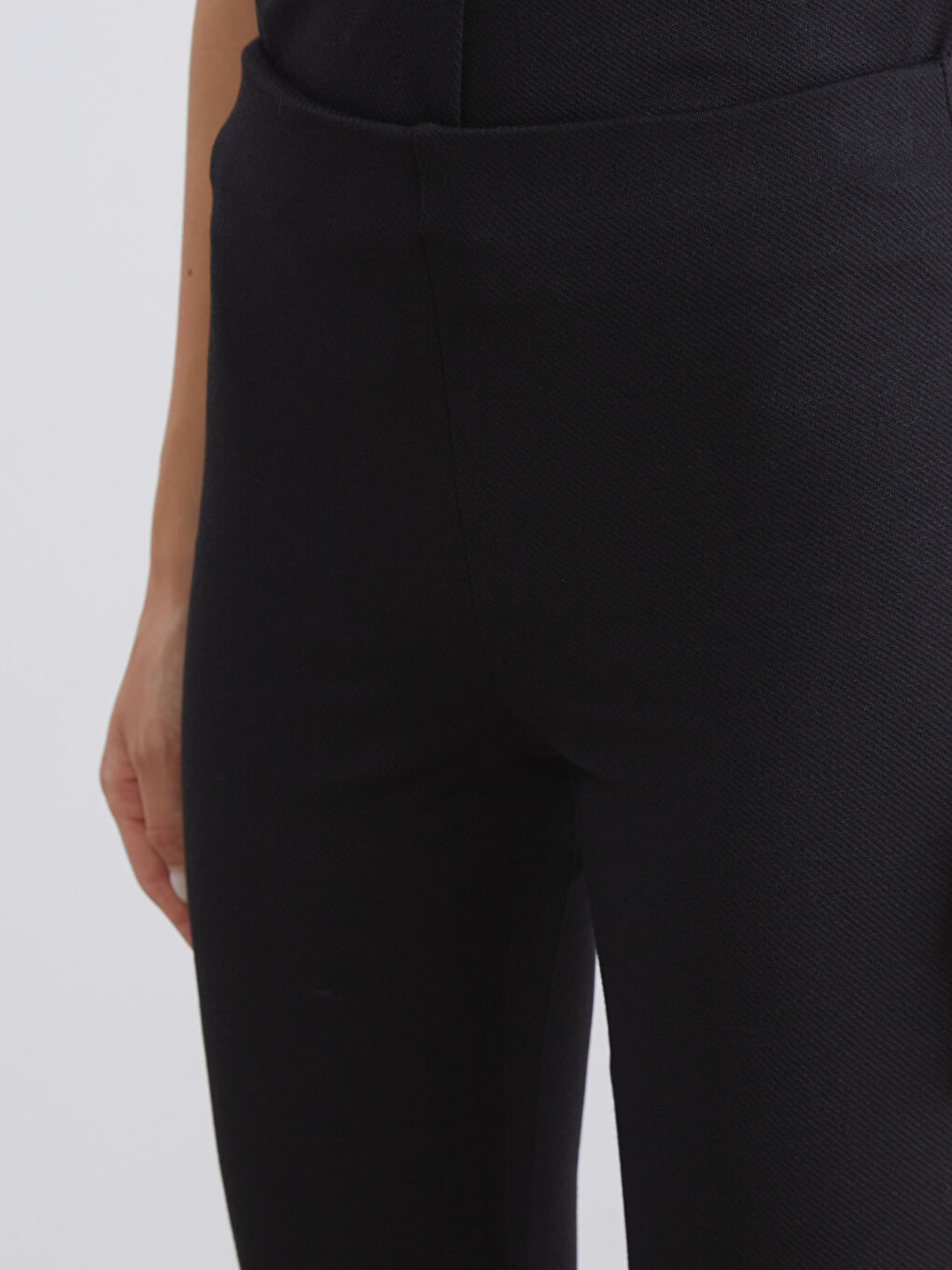Women's Trousers with Elastic Waist and Flared Leg-2