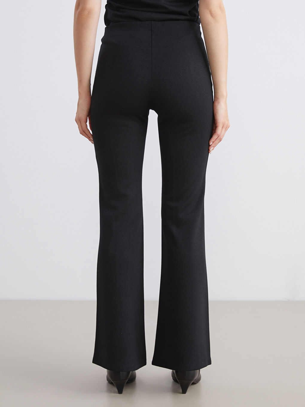 Women's Trousers with Elastic Waist and Flared Leg-3