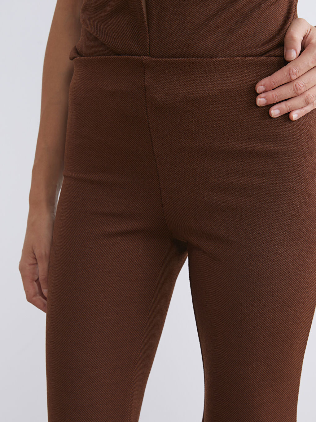 Women's Trousers with Elastic Waist and Flared Leg-2