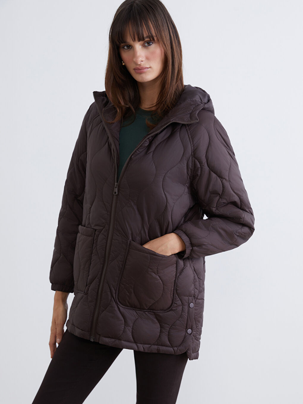 Hooded Quilted Women's Puffer Coat