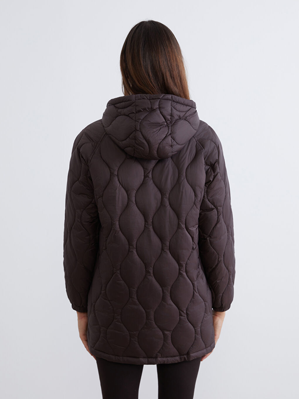 Hooded Quilted Women's Puffer Coat-4