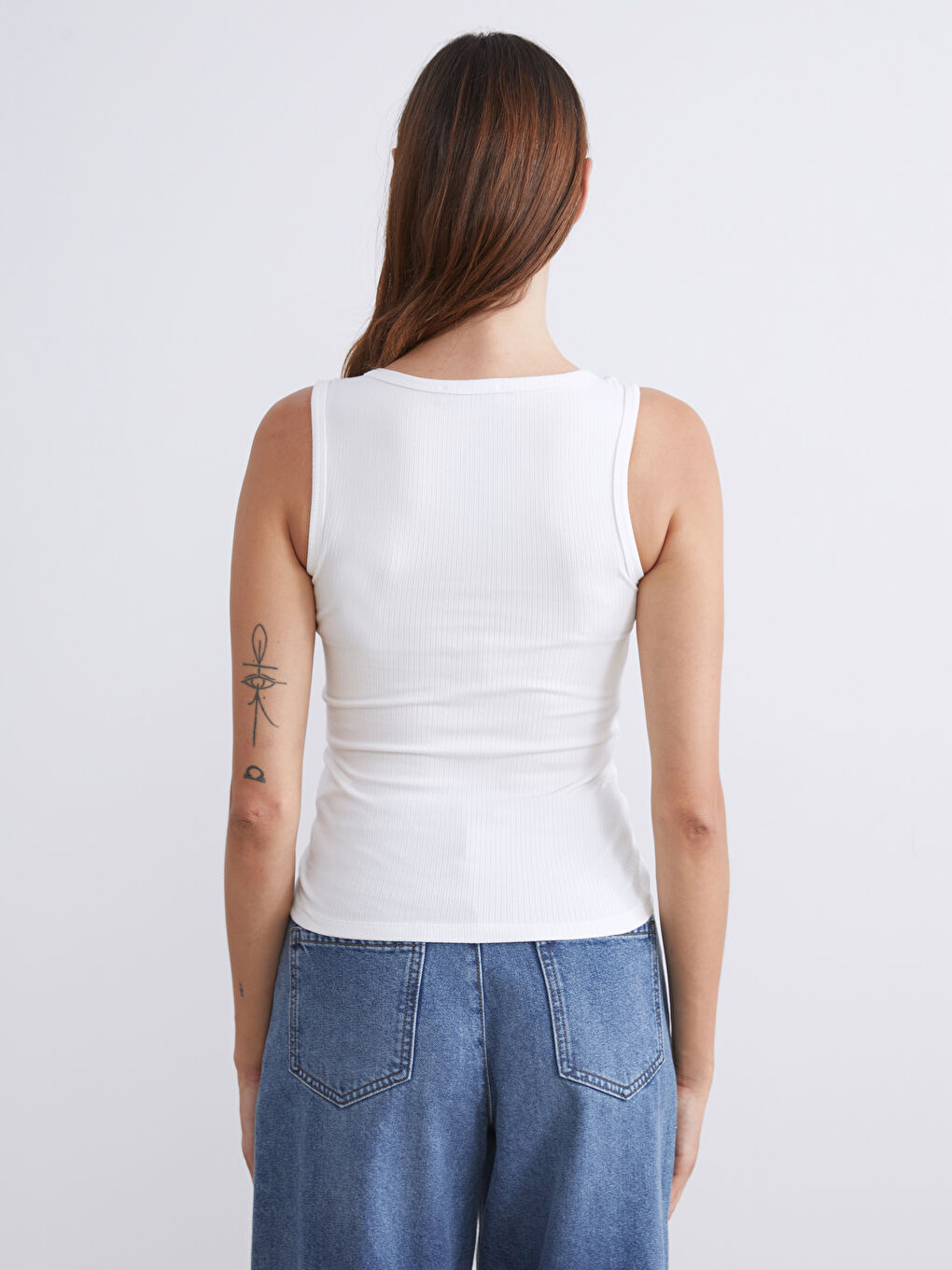 Ekru U Yaka Kadın Atlet-3