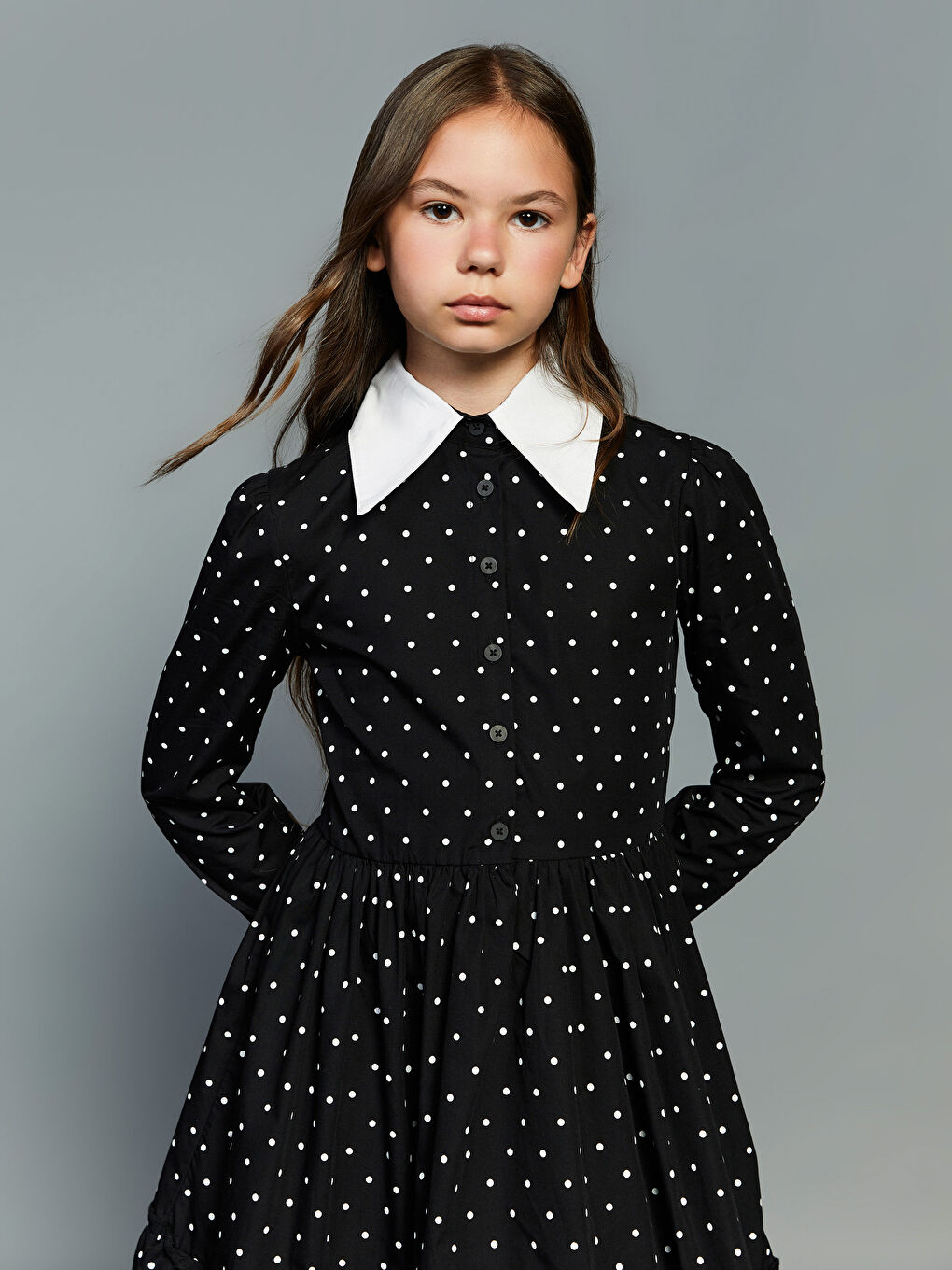 LCW Kids Момиче Черно Рокля -W5K217Z4-CVL