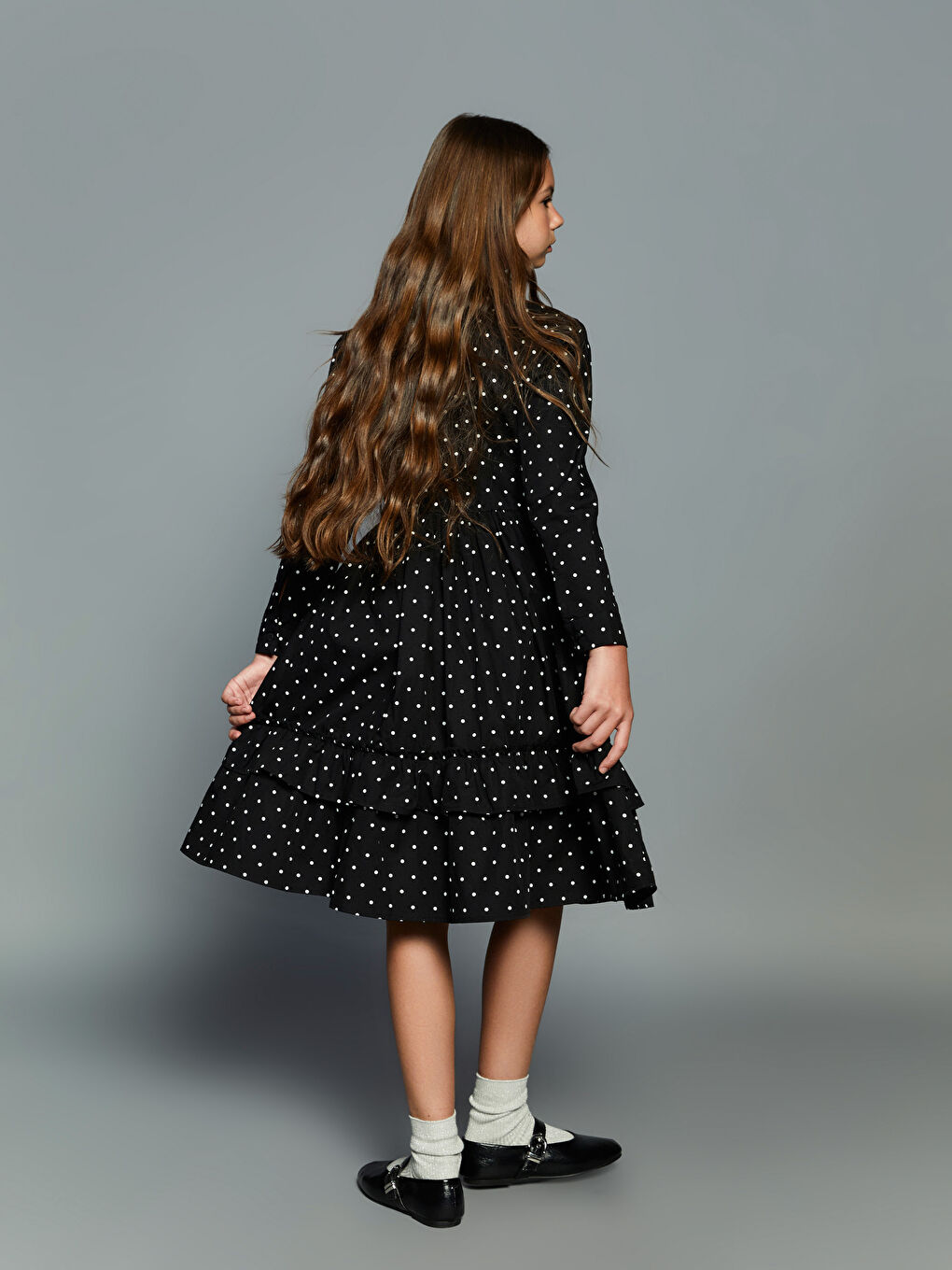 LCW Kids Момиче Черно Рокля -W5K217Z4-CVL