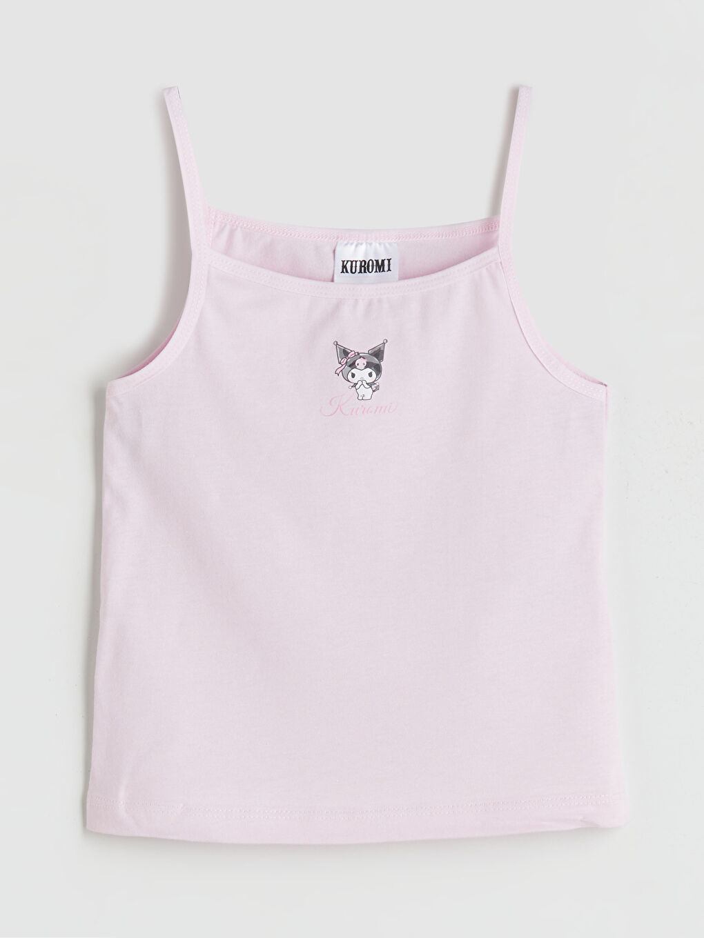 Квадратно деколте Kuromi отпечатан потник за момичета 2 опаковки-1