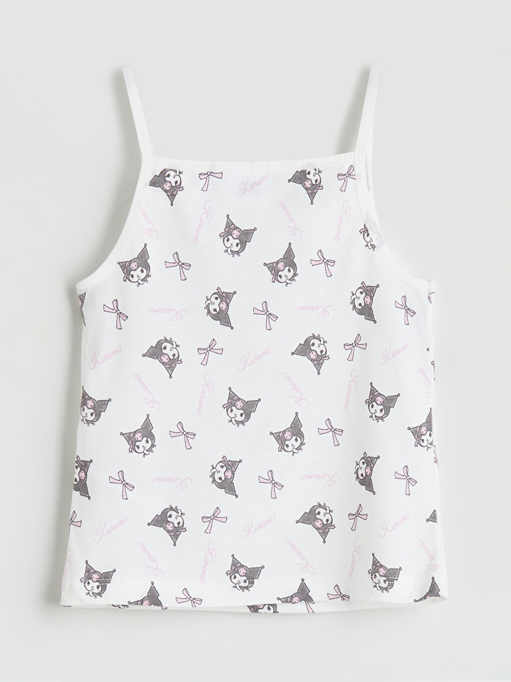 Квадратно деколте Kuromi отпечатан потник за момичета 2 опаковки-3