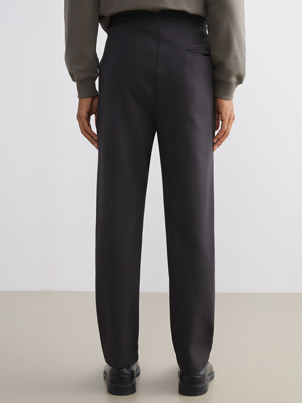 Antrasit Standart Kalıp Erkek Eşofman Altı-3