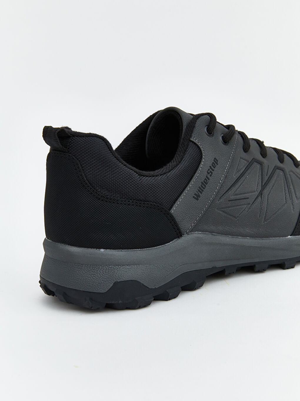 Gri Bağcıklı Erkek Trekking Spor Ayakkabı-4