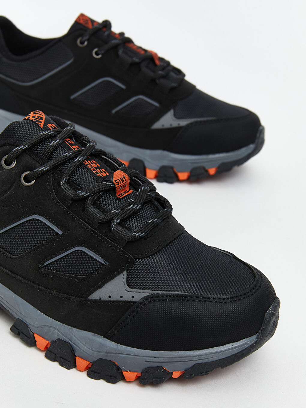 Siyah Bağcıklı Erkek Trekking Spor Ayakkabı-2