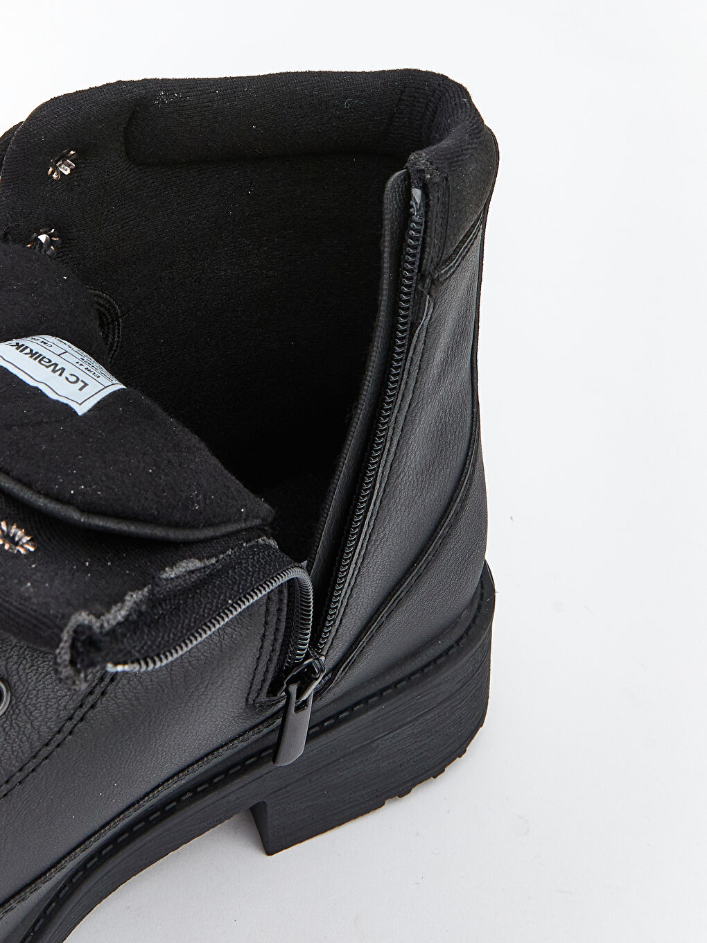 Siyah Bağcıklı Deri Görünümlü Erkek Bot-6