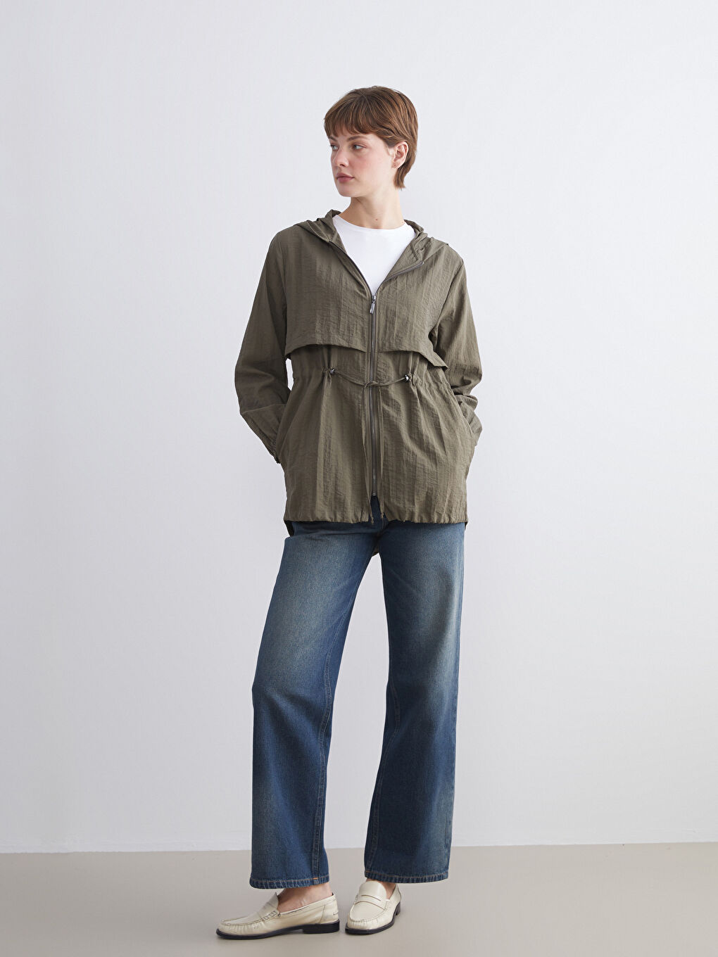 Žena TAMNO ZELENA Jakna-2