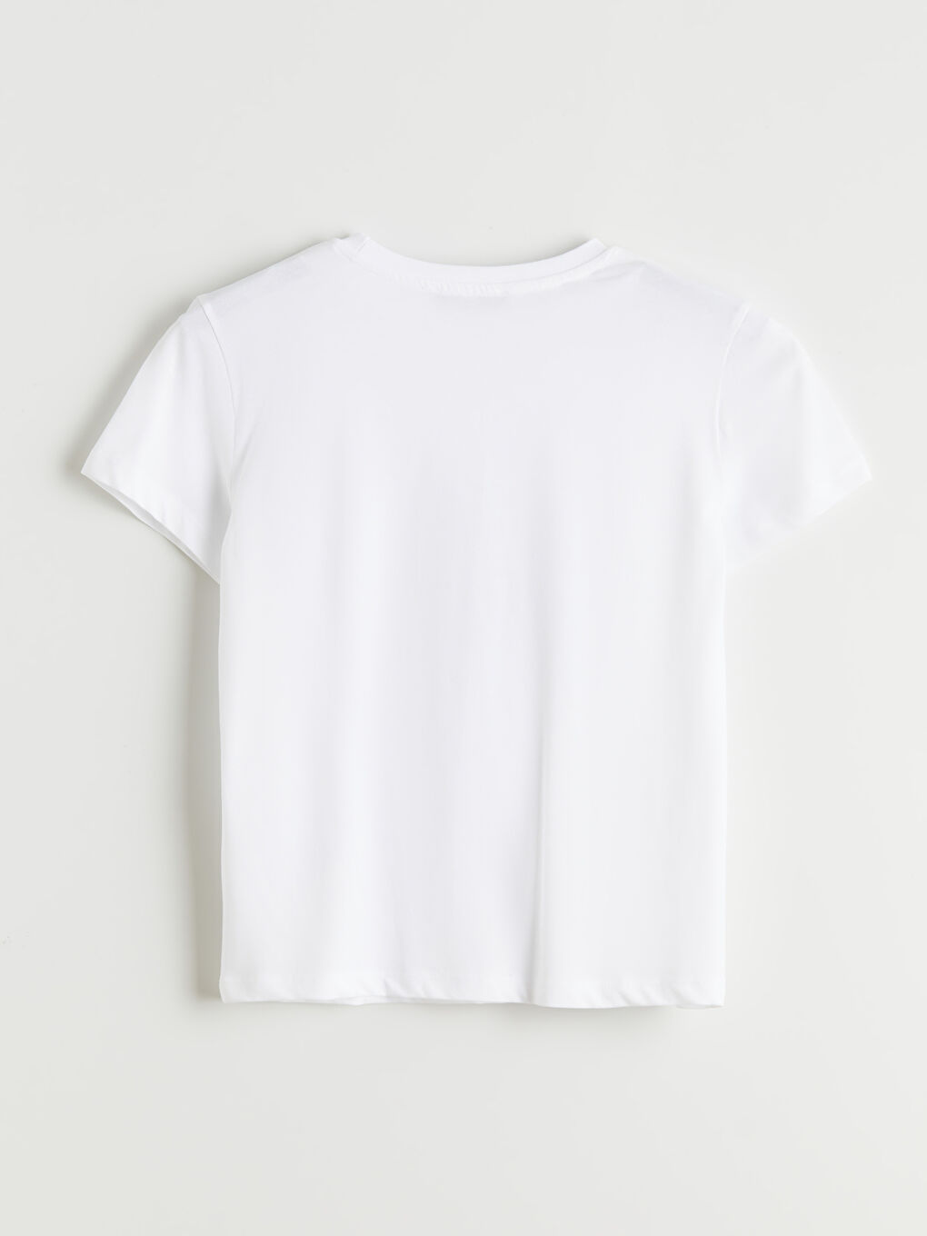 Beyaz Bisiklet Yaka İstanbul Baskılı Kadın Tişört-5