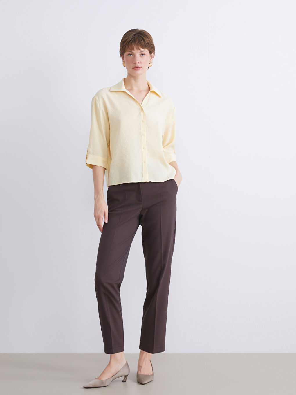 LCWAIKIKI Classic Modal Blend Women's Shirt -W5K259Z8-DJQ