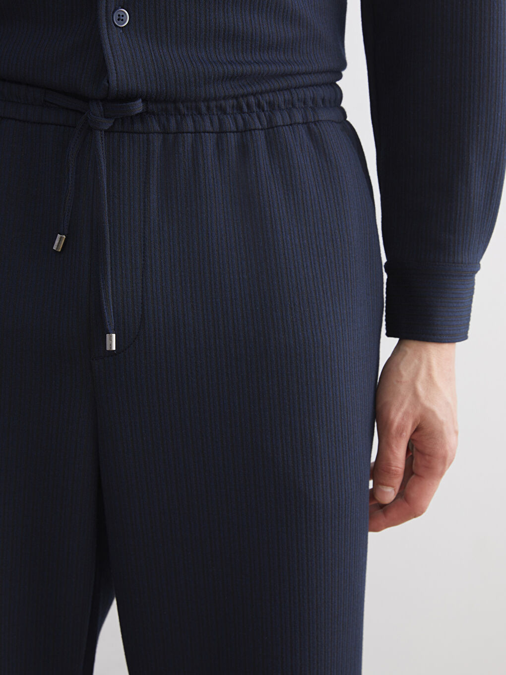 Lacivert Standart Kalıp Erkek Pantolon-3