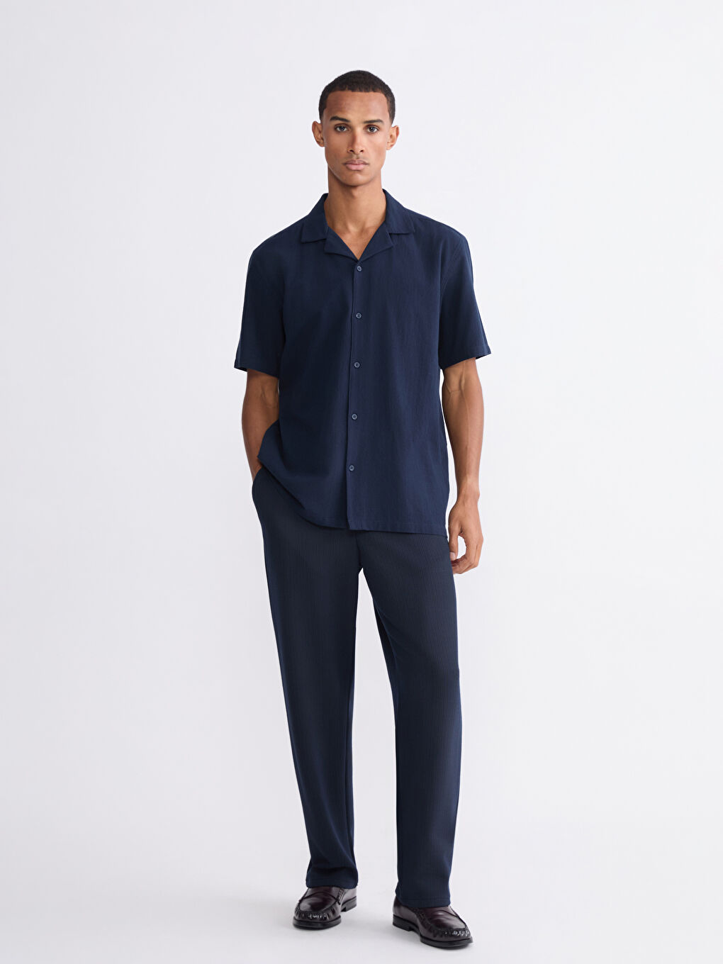 Lacivert Standart Kalıp Erkek Pantolon