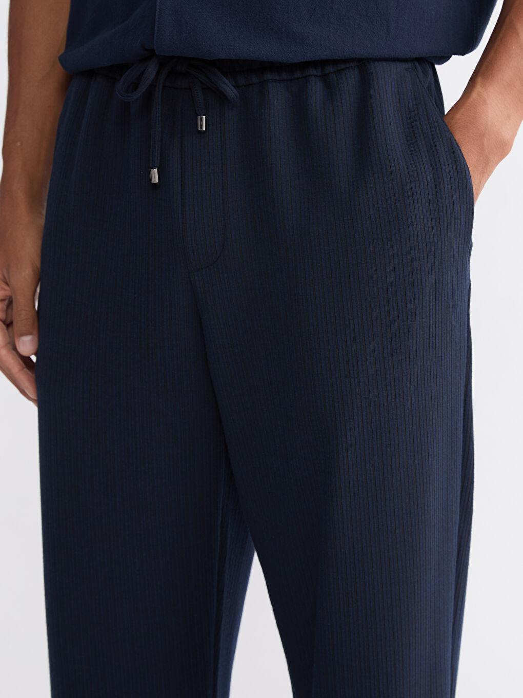 Lacivert Standart Kalıp Erkek Pantolon-2