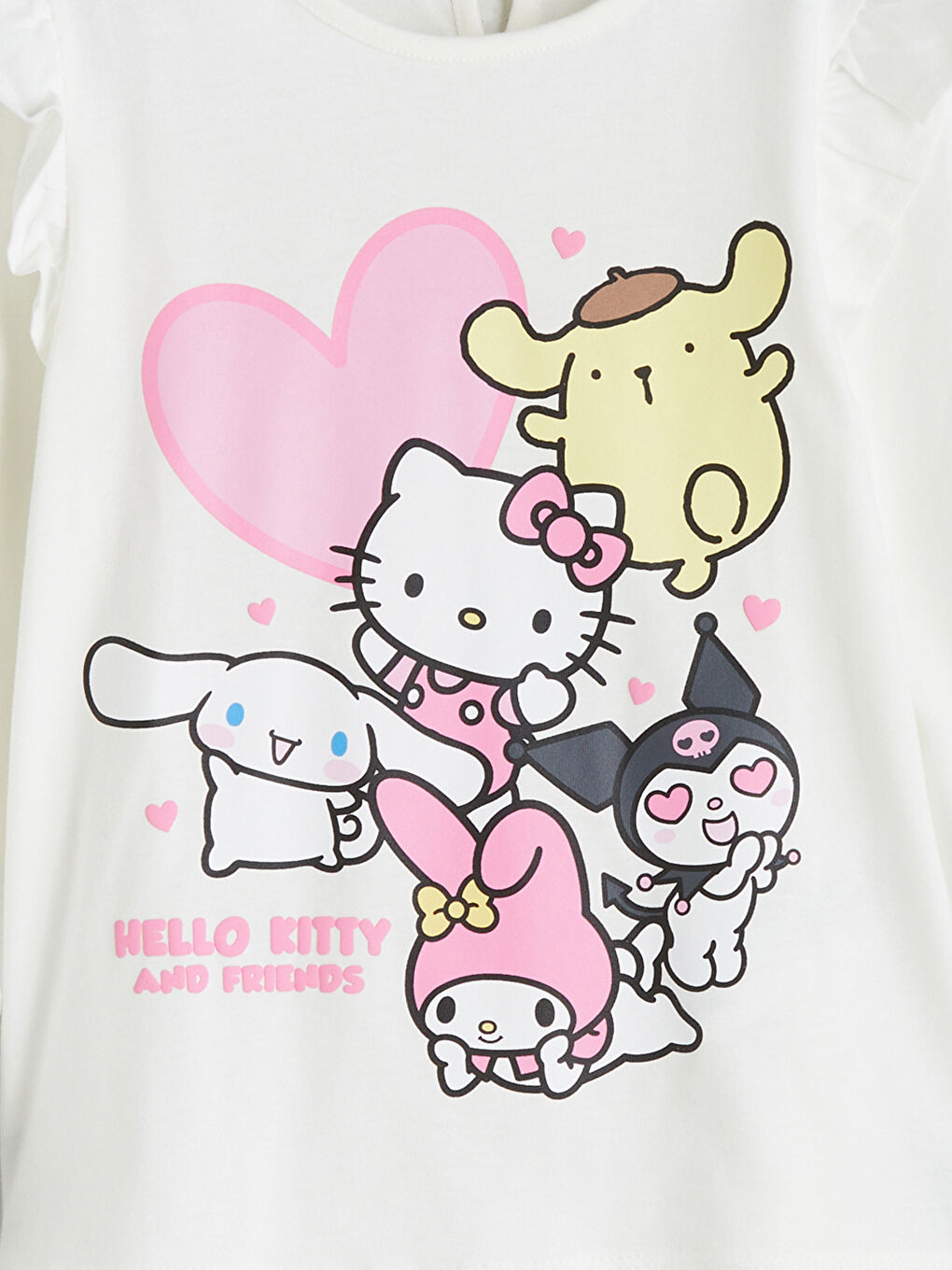 Crew Neck Printed Girls' T-Shirt-1