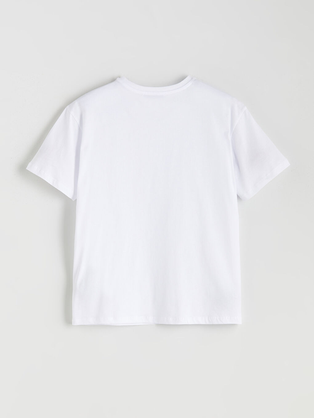 Ekru Bisiklet Yaka Dantel Cepli Kadın Tişört-6