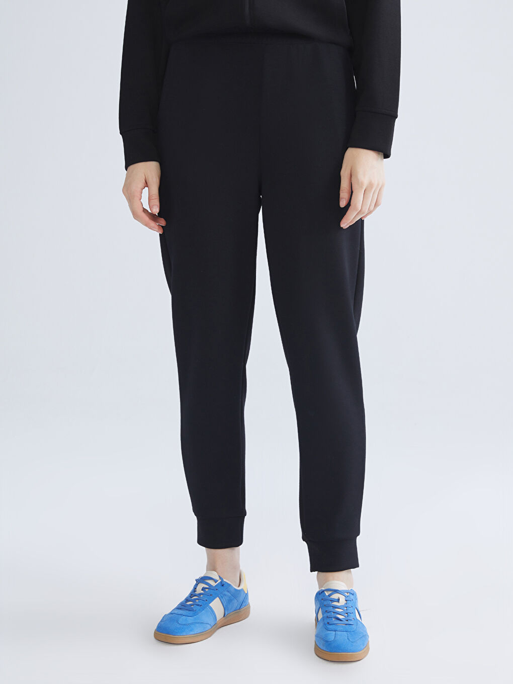 Siyah Modal Karışımlı Kadın Jogger Eşofman Altı-1