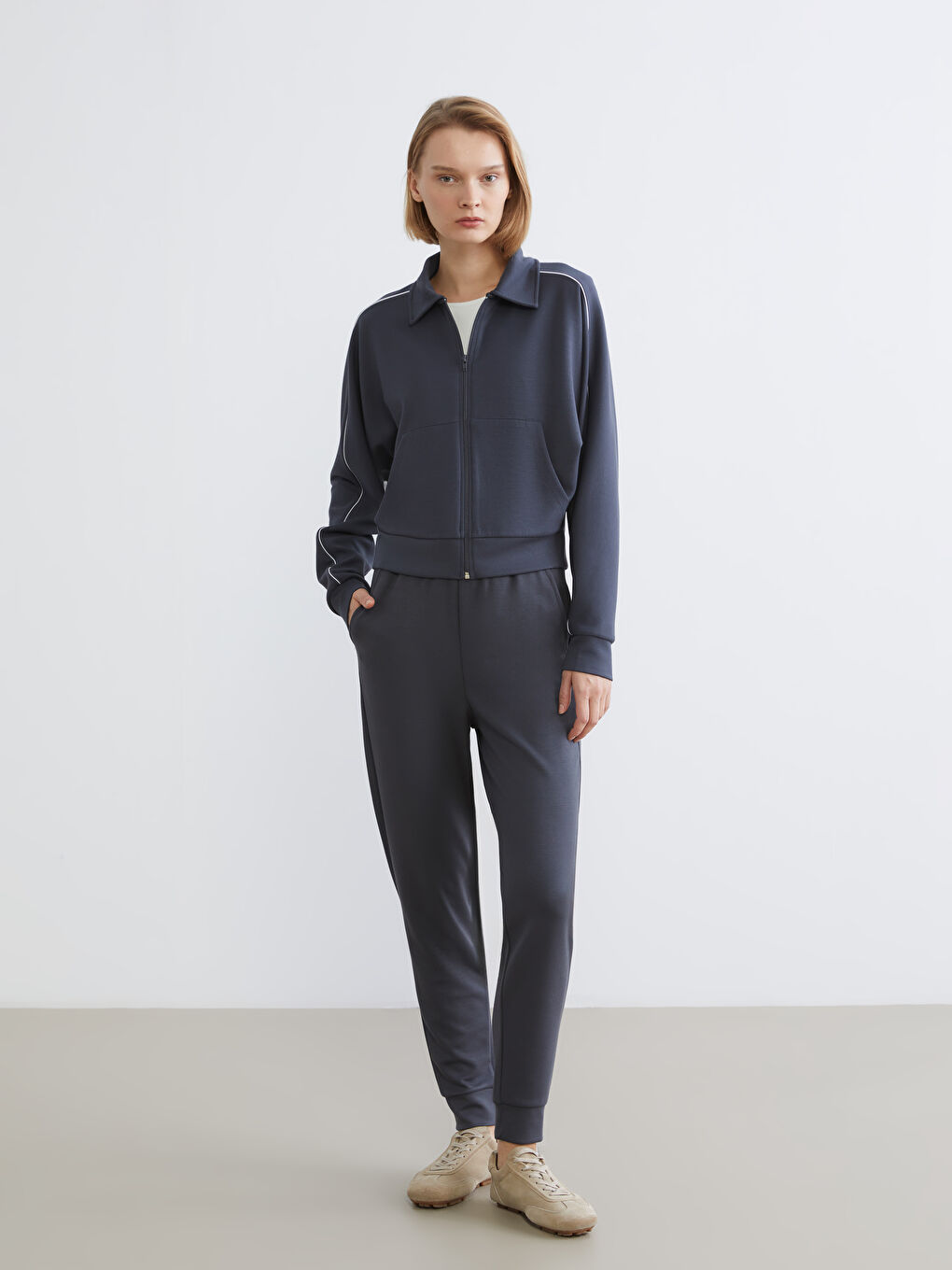 Gri Modal Karışımlı Kadın Jogger Eşofman Altı