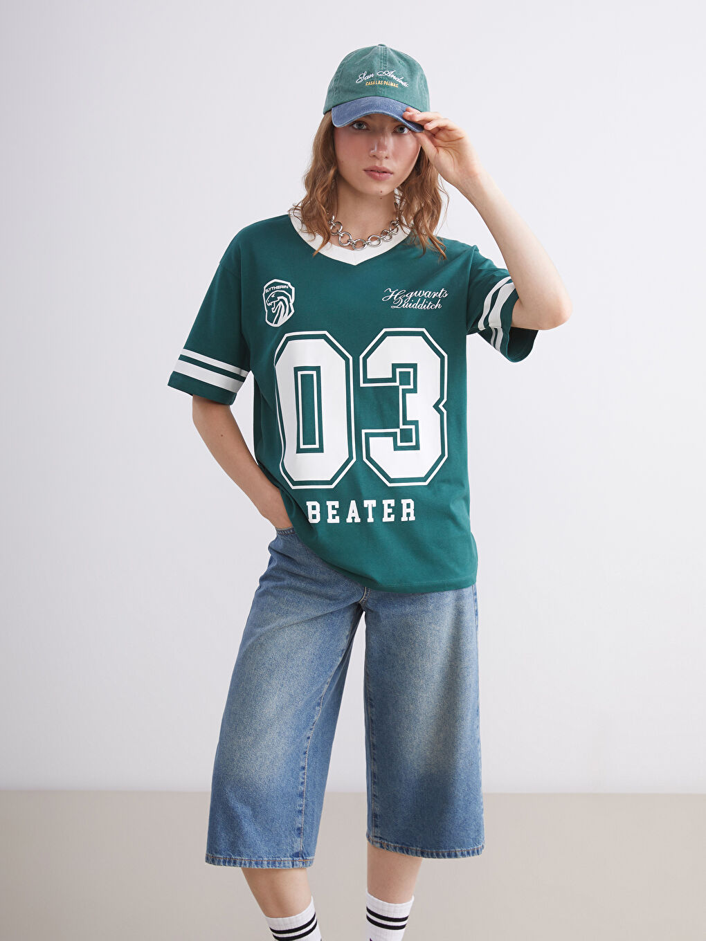 Harry Potter Printed Oversize Women's T-Shirt