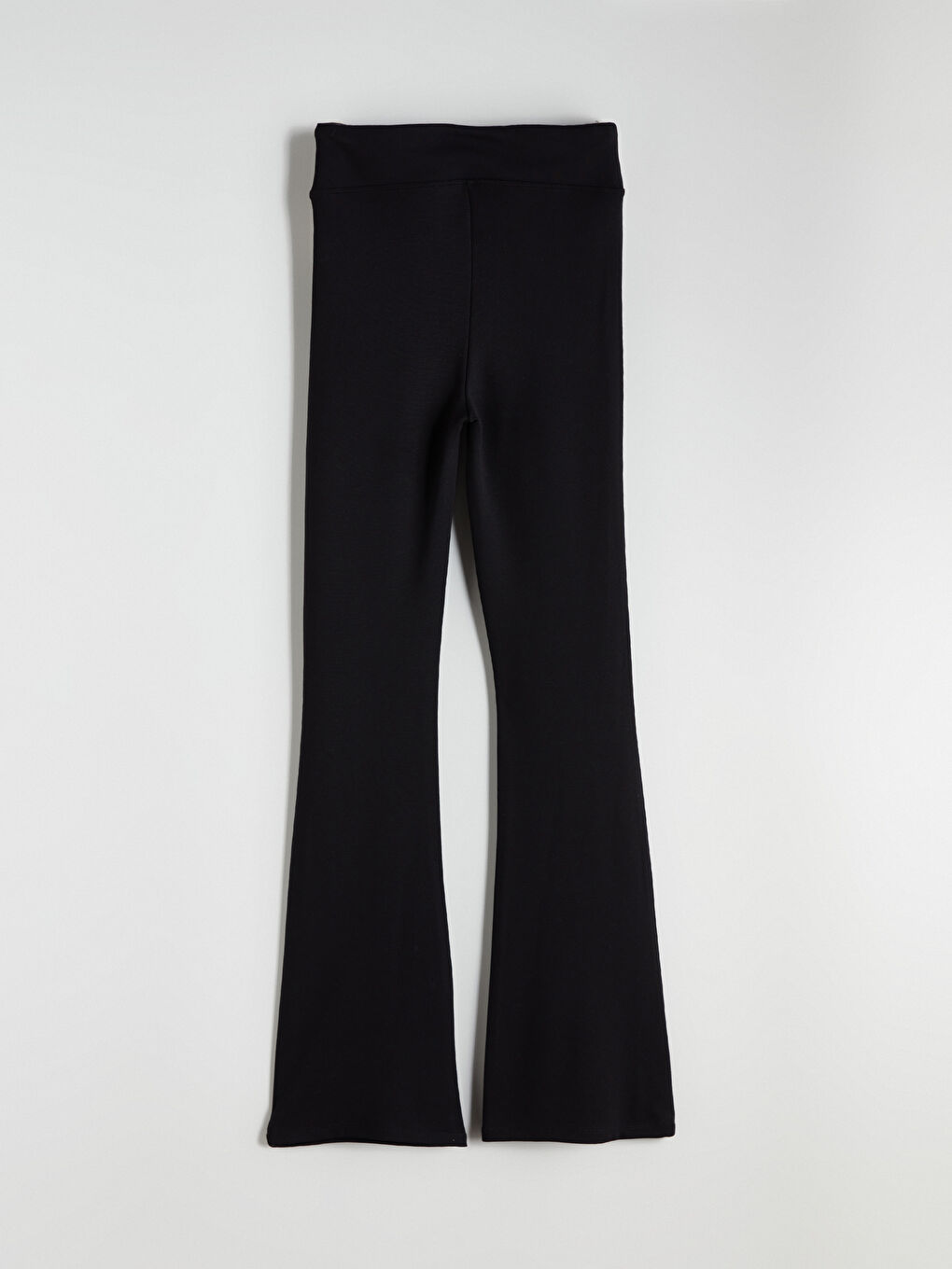 Siyah İspanyol Paça Toparlayıcı Kadın Tayt Pantolon-5