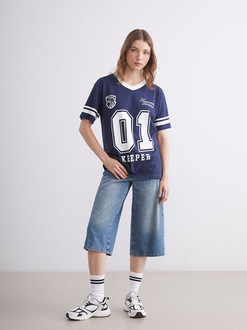 Woman NAVY T-Shirt-1