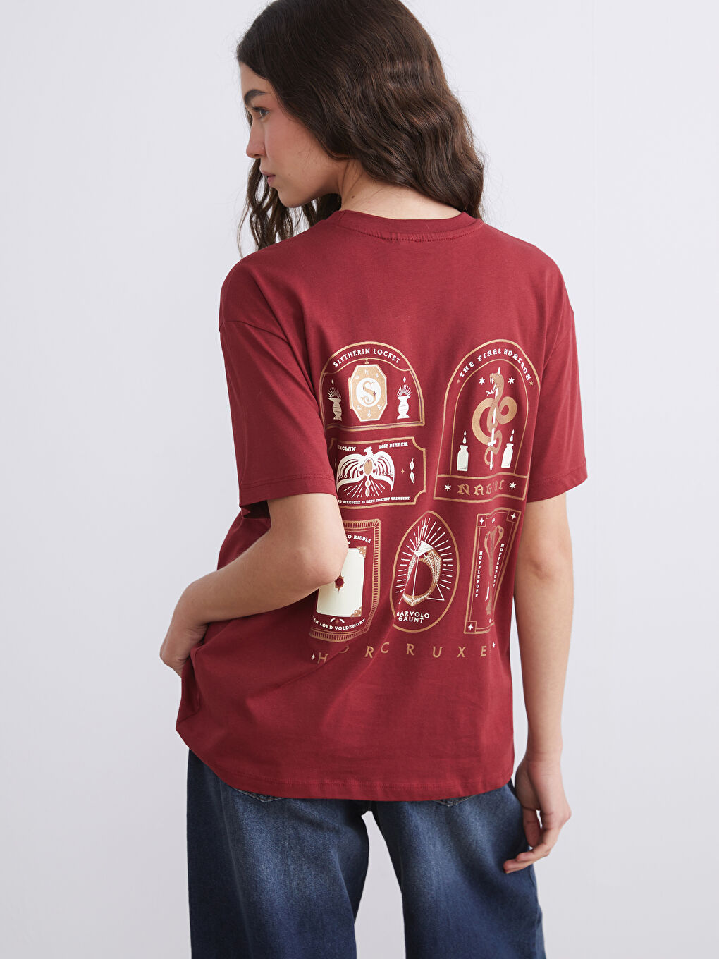 Crew Neck Harry Potter Printed Women's T-Shirt