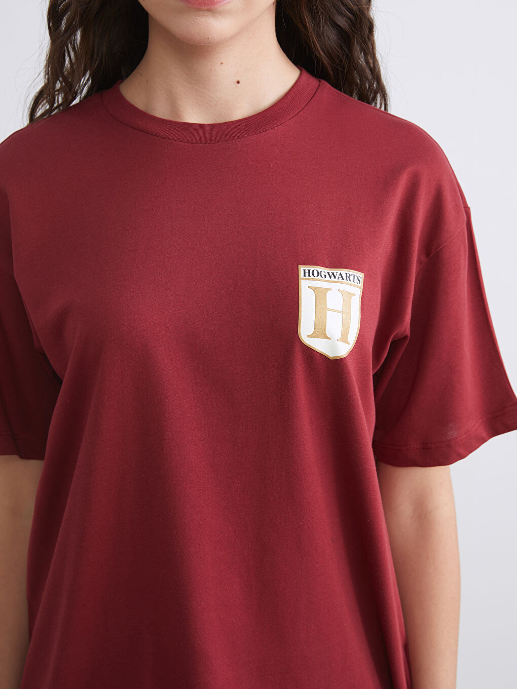 Crew Neck Harry Potter Printed Women's T-Shirt-2