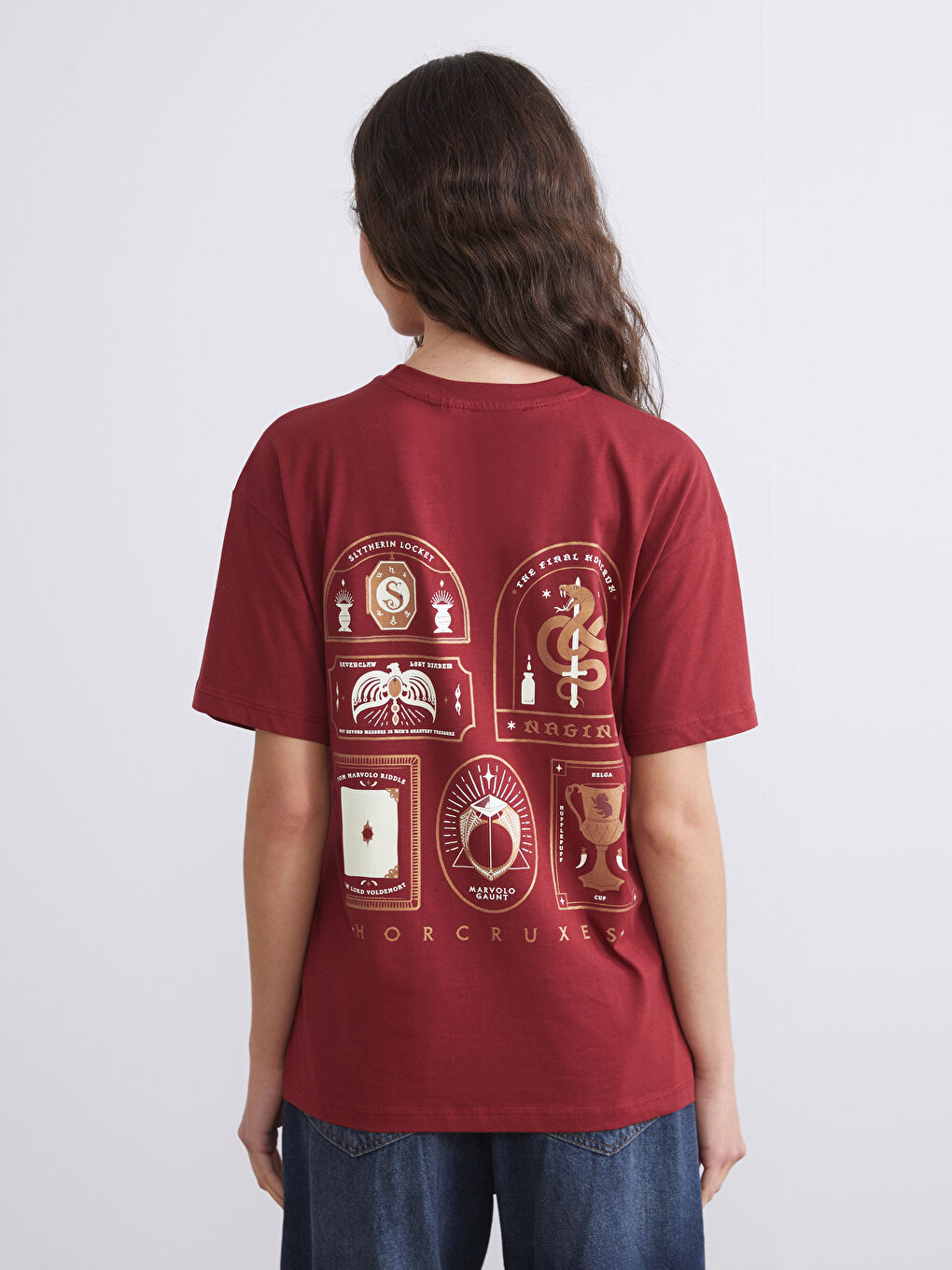 Crew Neck Harry Potter Printed Women's T-Shirt-3