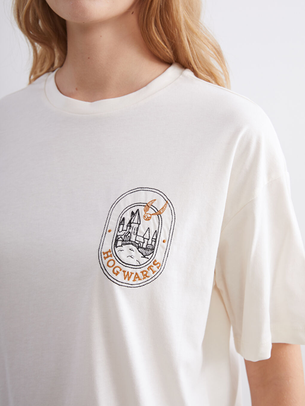 Crew Neck Harry Potter Printed Women's T-Shirt-2