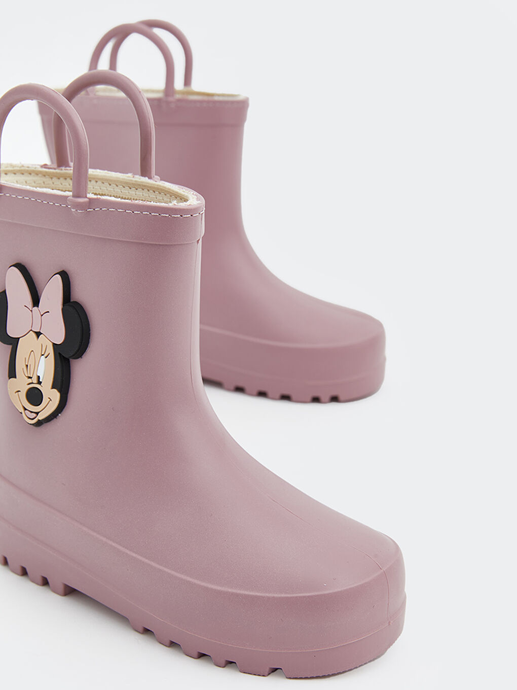 Pembe Minnie Mouse Baskılı Kız Bebek Yağmur Botu-2